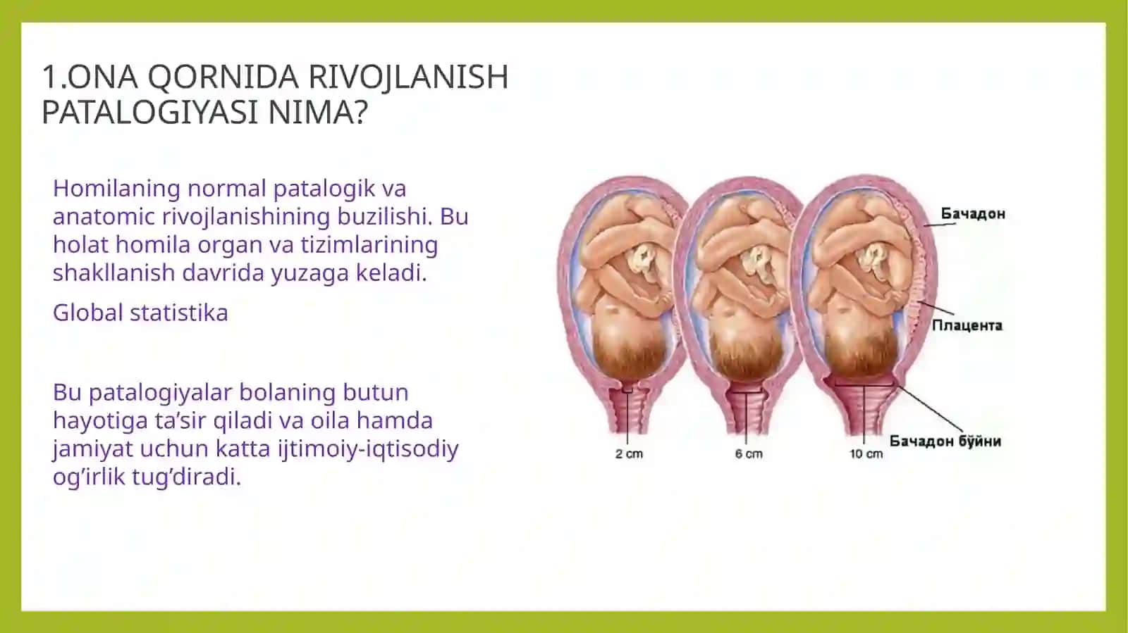 ONA QORNIDA RIVOJLANISH PATALOGIYASI NIMA? 3