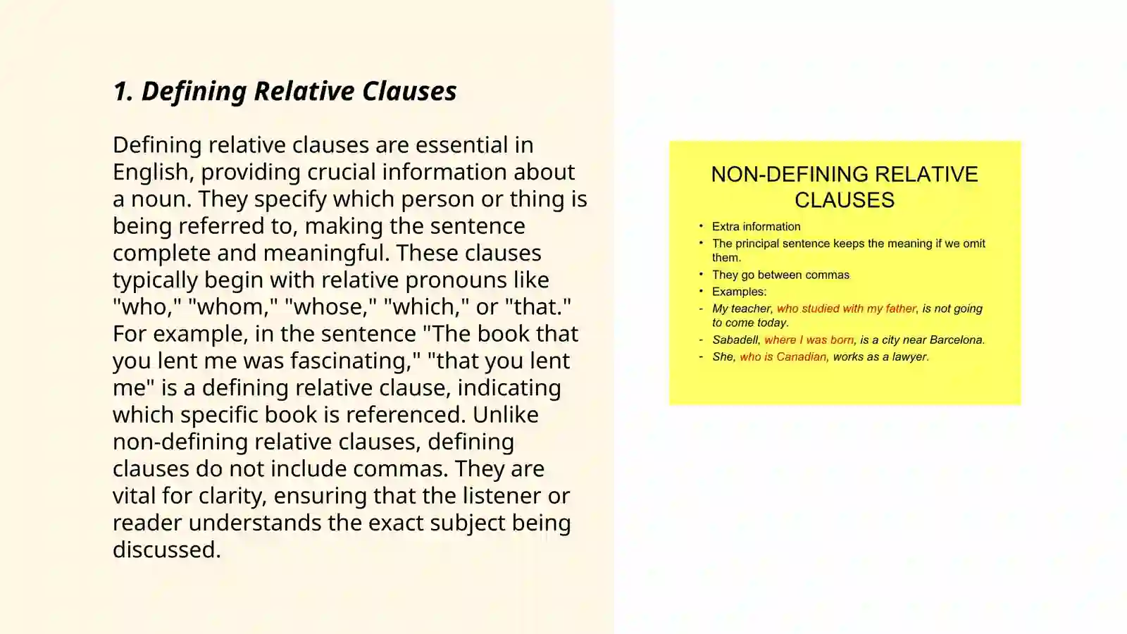 Relative clauses 3