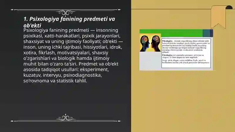 Psixologiya fanining predmeti va tadqiqot metodlari 3