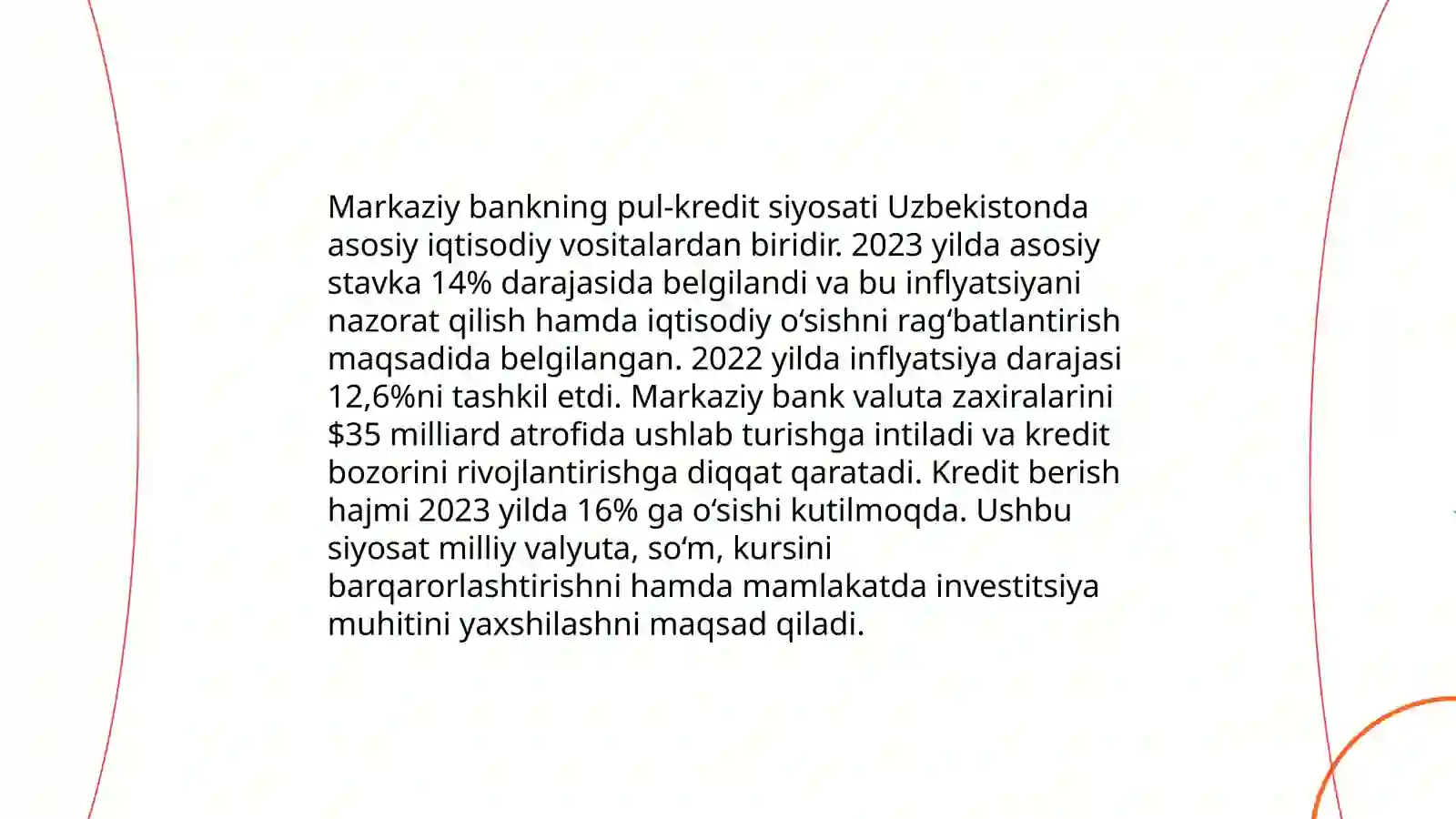 Xorijiy davlatlar banklarining foiz siyosati va foiz stavkalari 3
