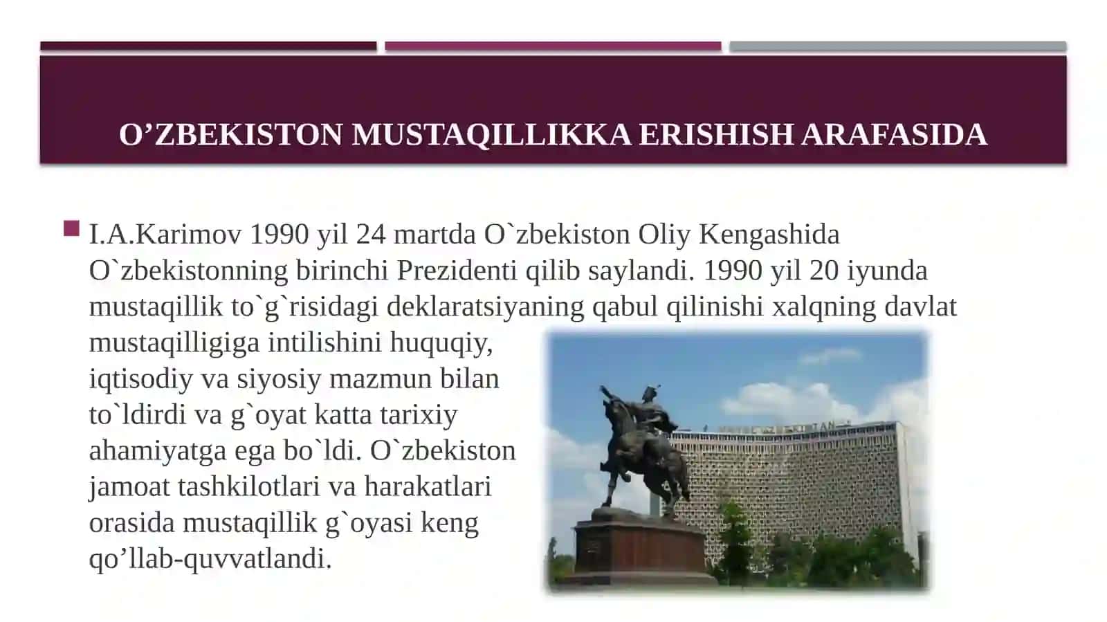 O’zbekiston mustaqillikka erishish arafasida 3