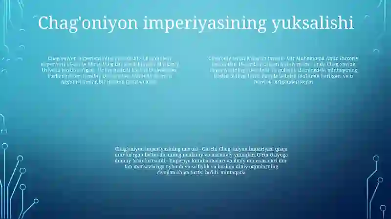 Chag'Oniyon Tarixi 3