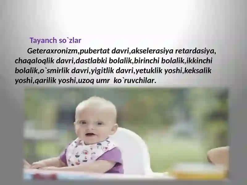 Organizmning o'sish va rivojlanishining umumiy qonuniyatlari 3