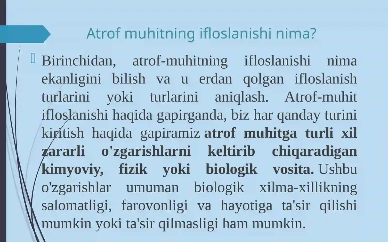 Atrof-muhitning ifloslanishi 3