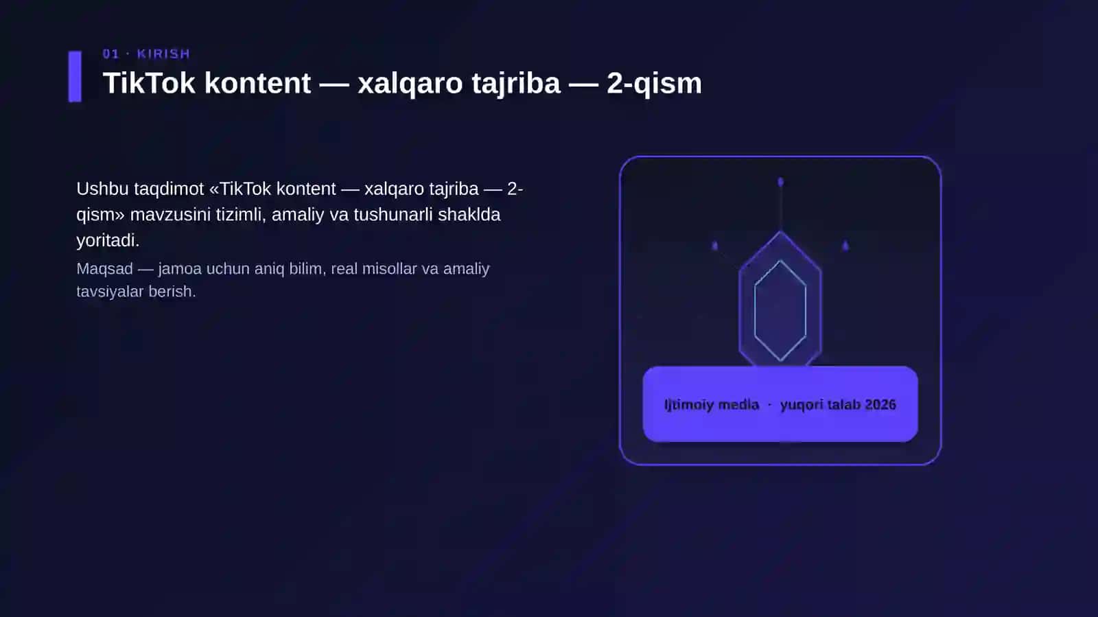 TikTok kontent — xalqaro tajriba — 2-qism 3