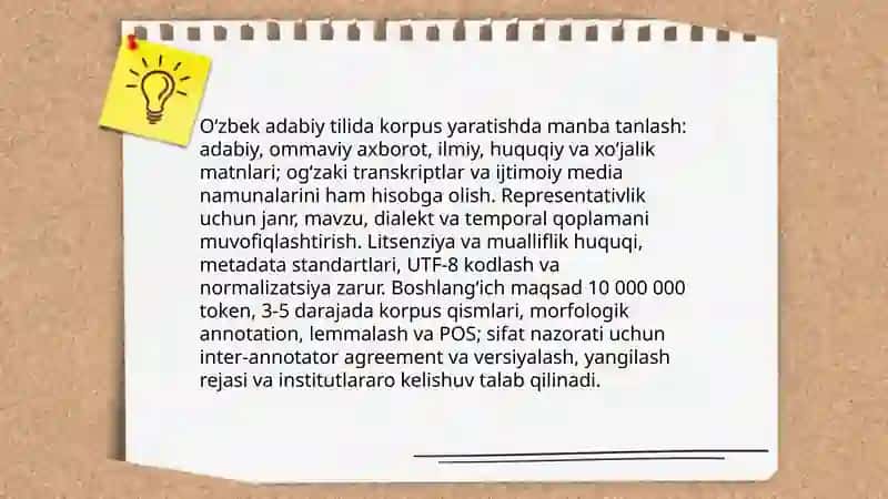 O'zbek adabiy tilida korpus lingvistikasi va uning amaliyotga joriy etilishi 3