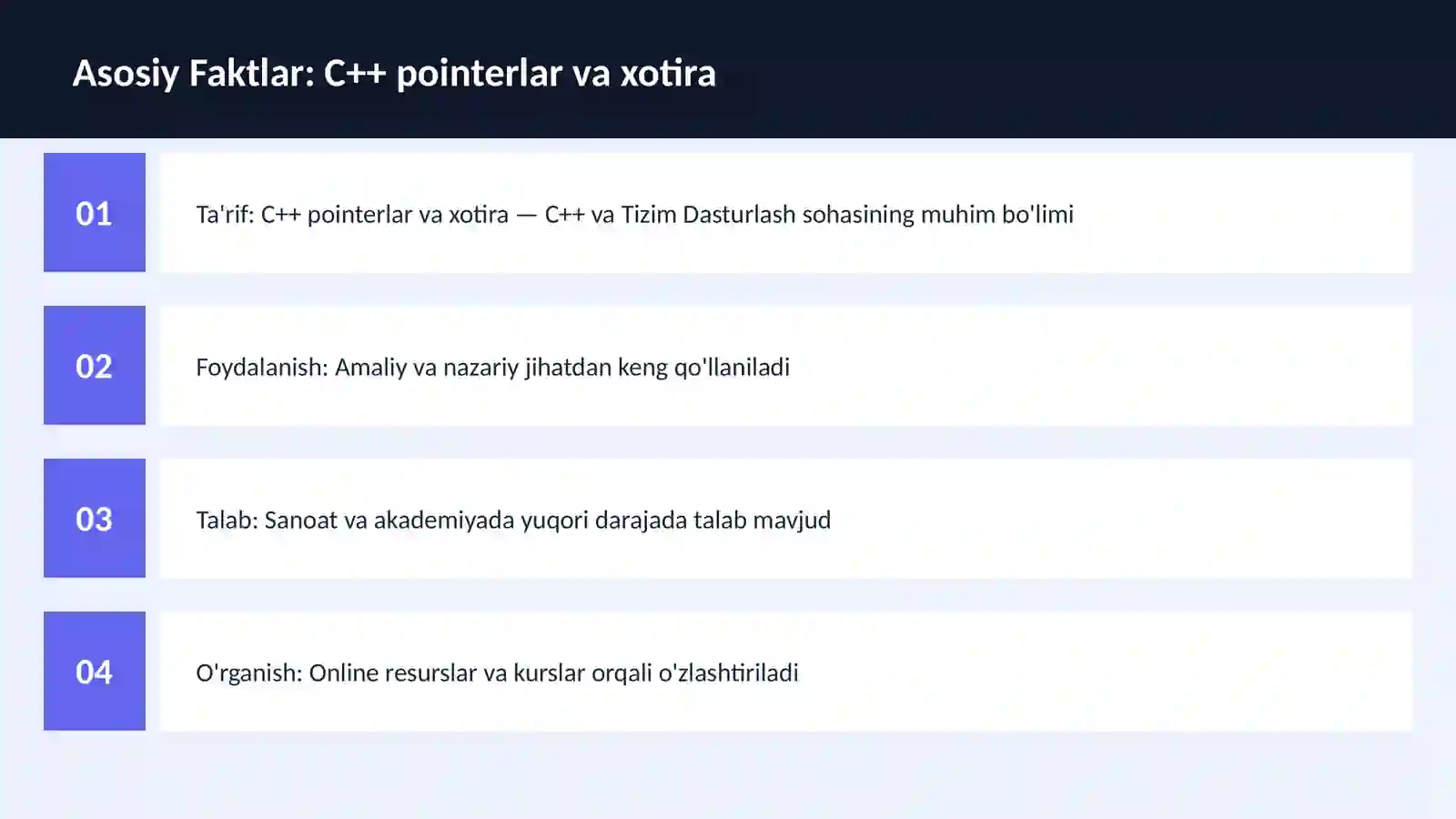 C++ pointerlar va xotira 3