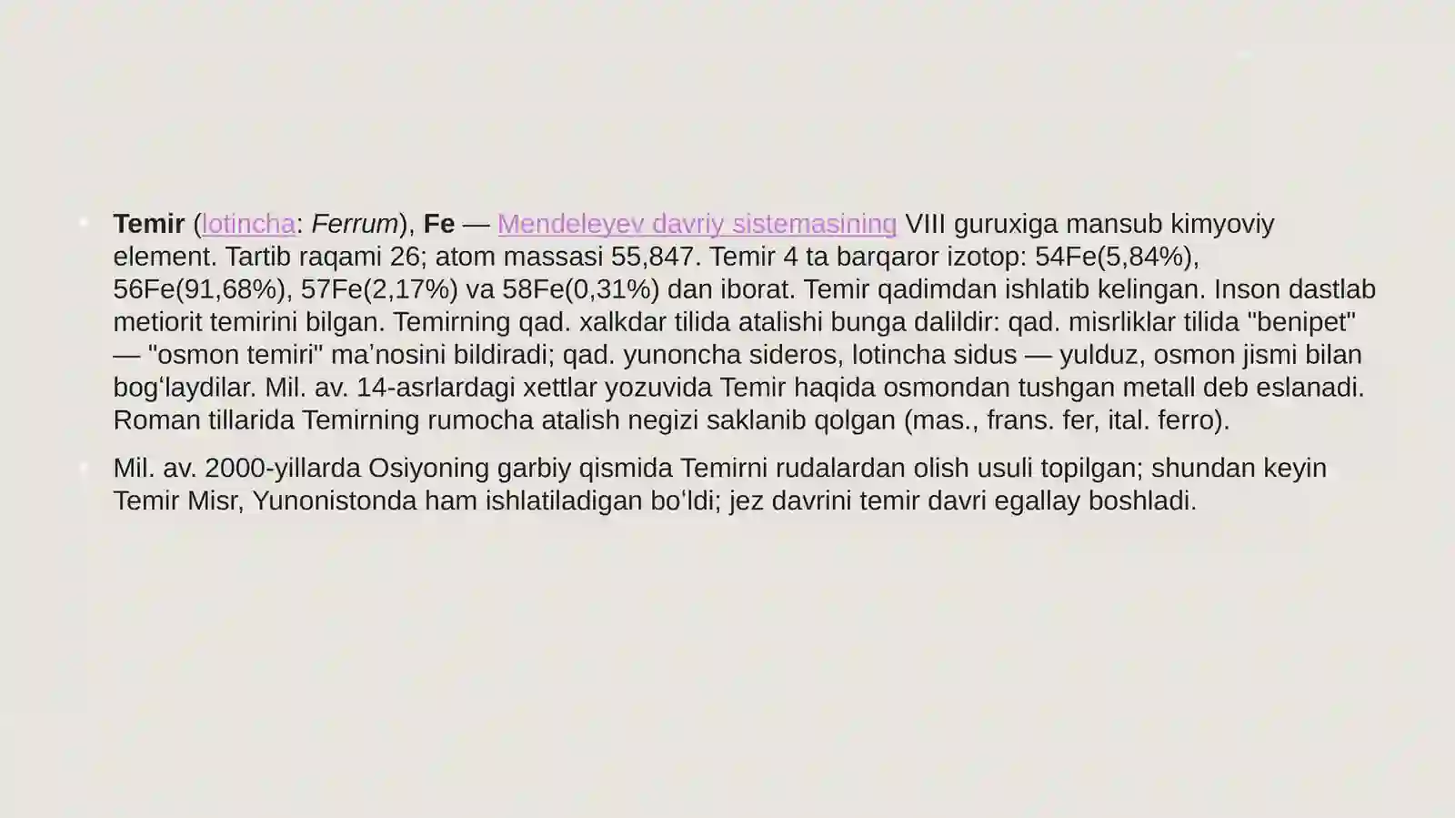 Temir(lotincha:Ferrum) 3
