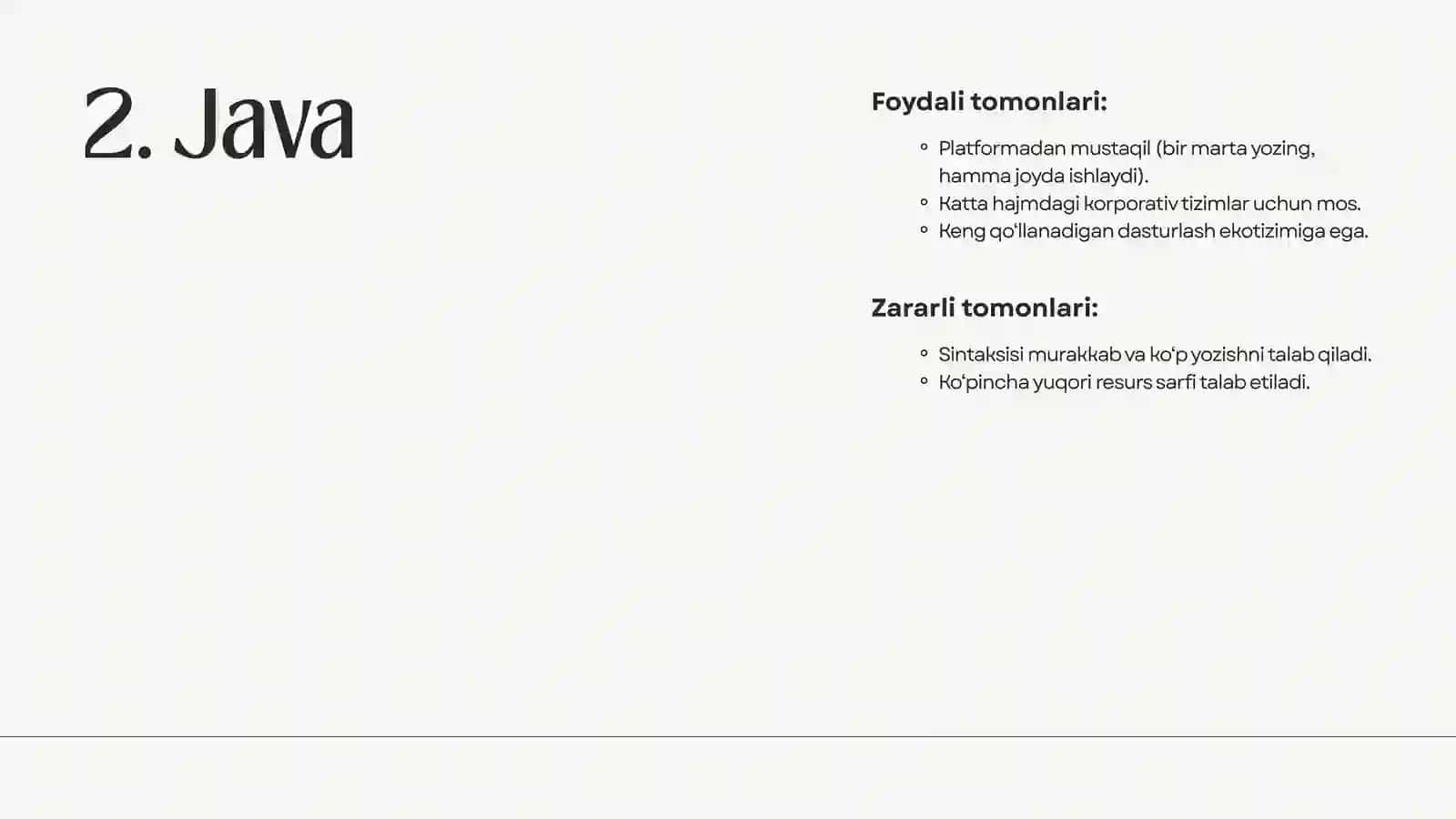 Zamonaviy dasturlash tillari 3
