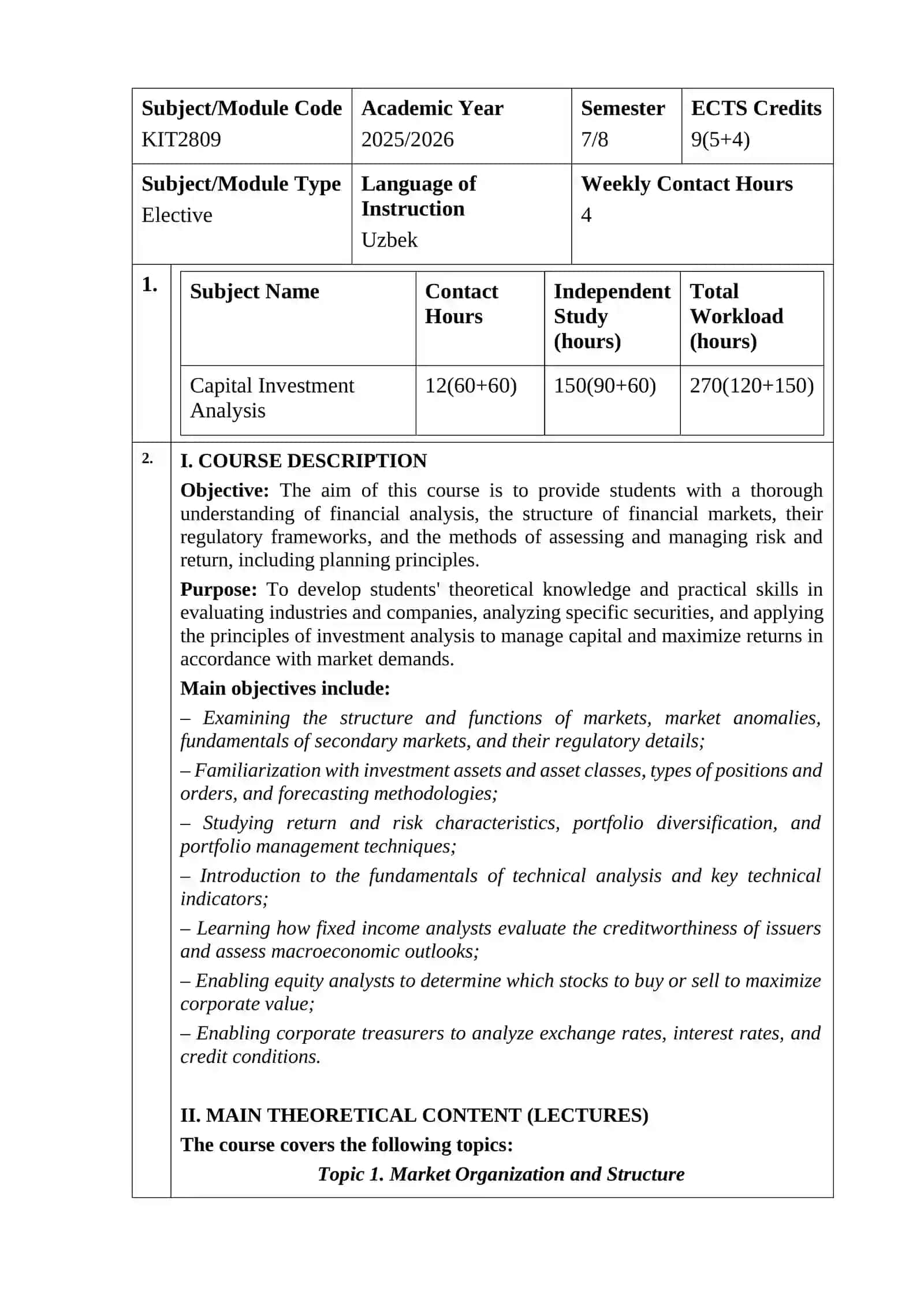 Capital Investment Analysis 3