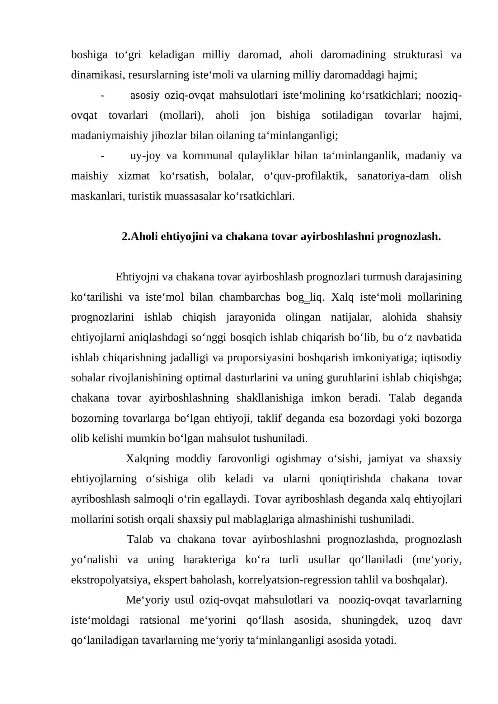 Aholi turmush darajasining ko’tarilishi va ijtimoiy rivojlanishni prognozlash 3