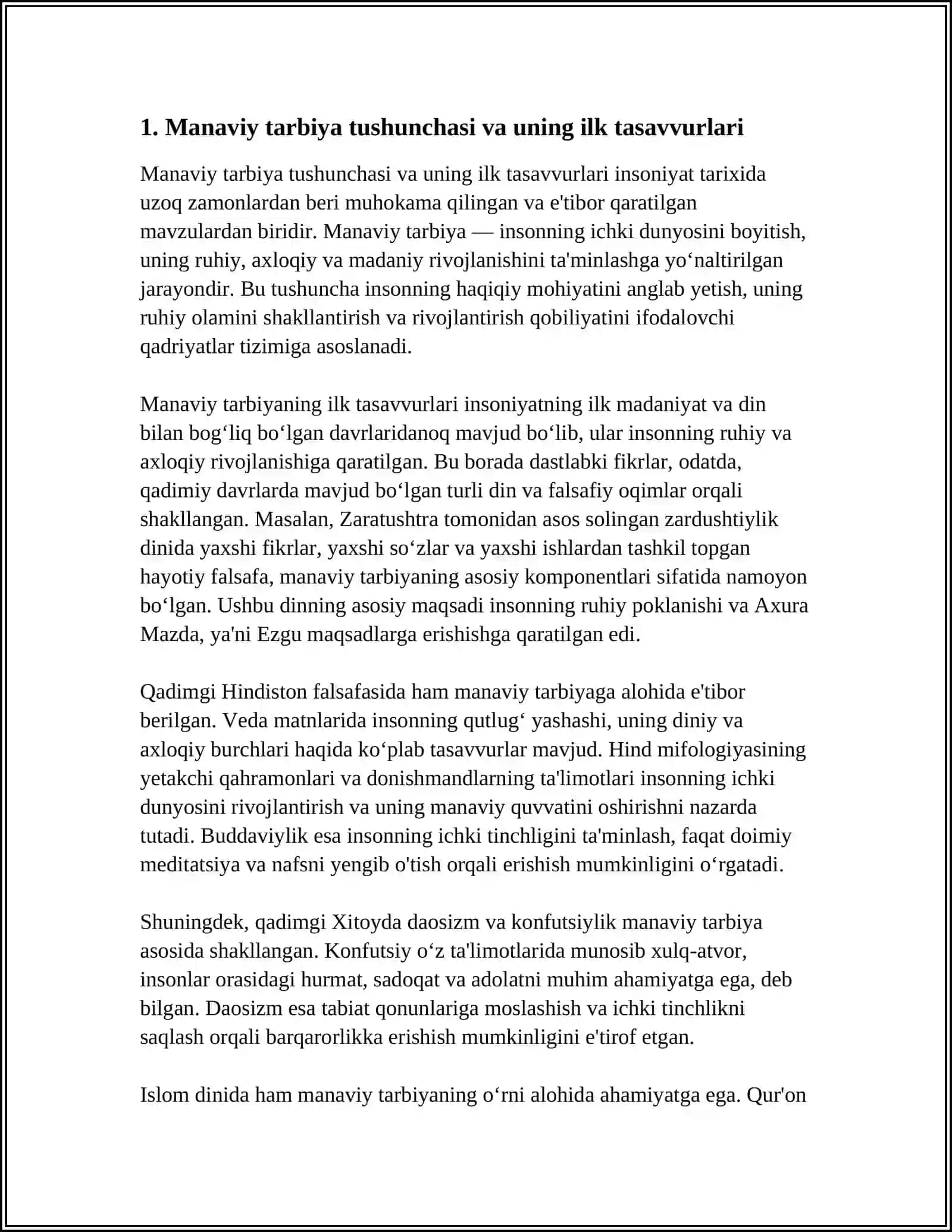 MANAVIY TARBIYA TO'G'RISIDAGI ILK TASAVVURLAR,QARASHLAR VA TALIMOTLAR 3