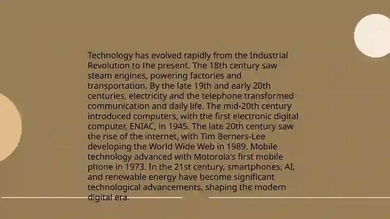 Development of Technology from Past to Present 3