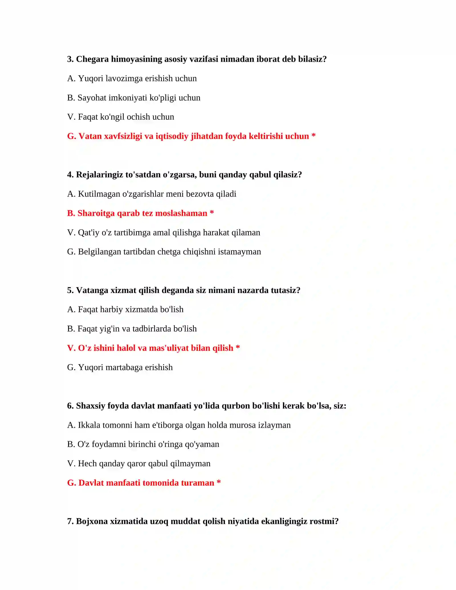 PSIXOLOGIK SINOV SAVOLLARI 3