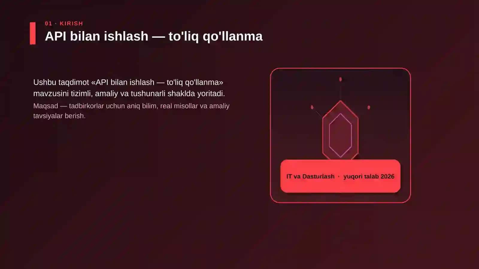 API bilan ishlash — to'liq qo'llanma 3