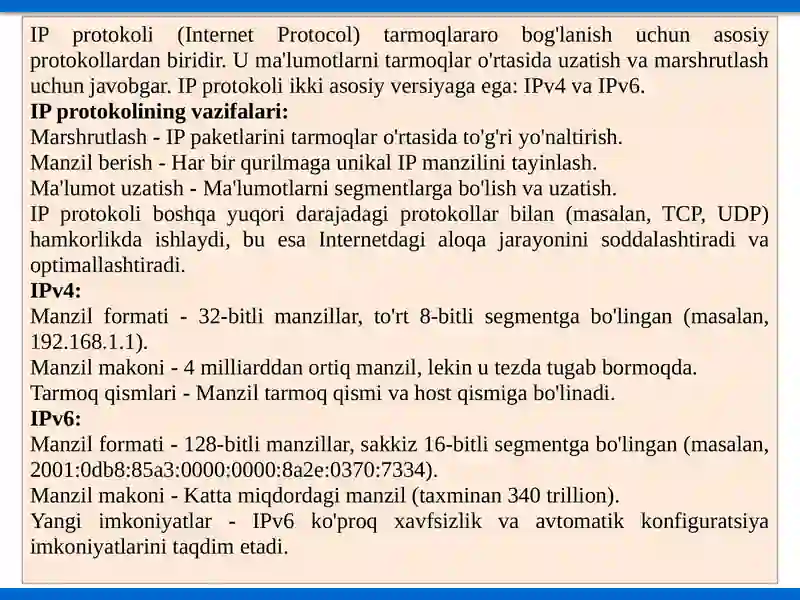 TCP/IP Tarmoqlari 3