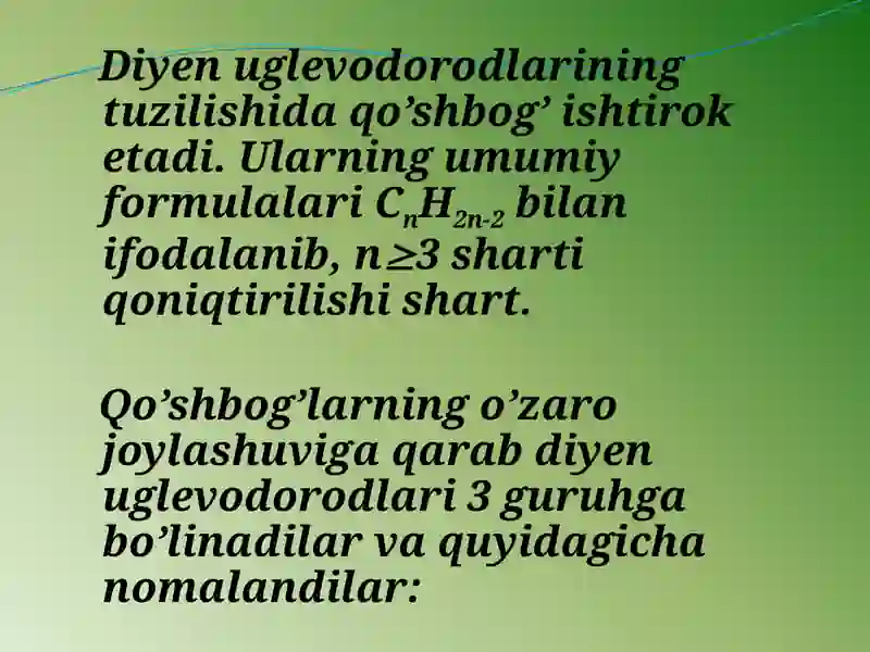 Diyenuglevodorodlar alkadiyenlar 3