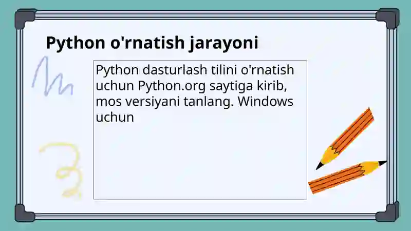 Python dasturlash tilini o'rnatish 3