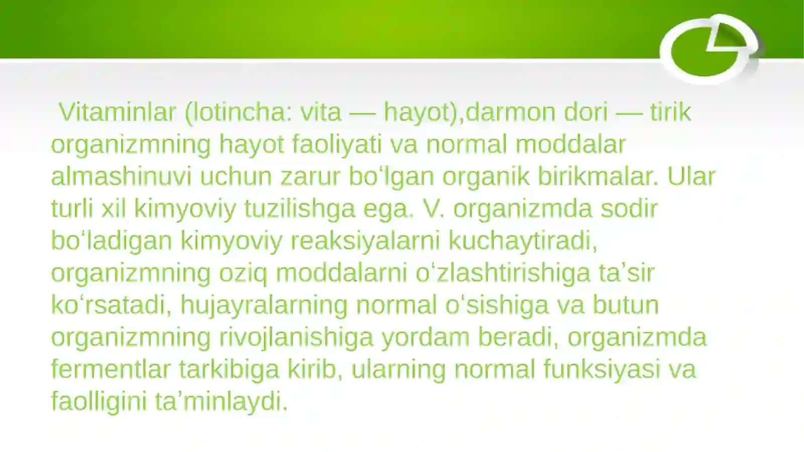 AVITAMINOZ VA GIPOVITAMINOZ 3