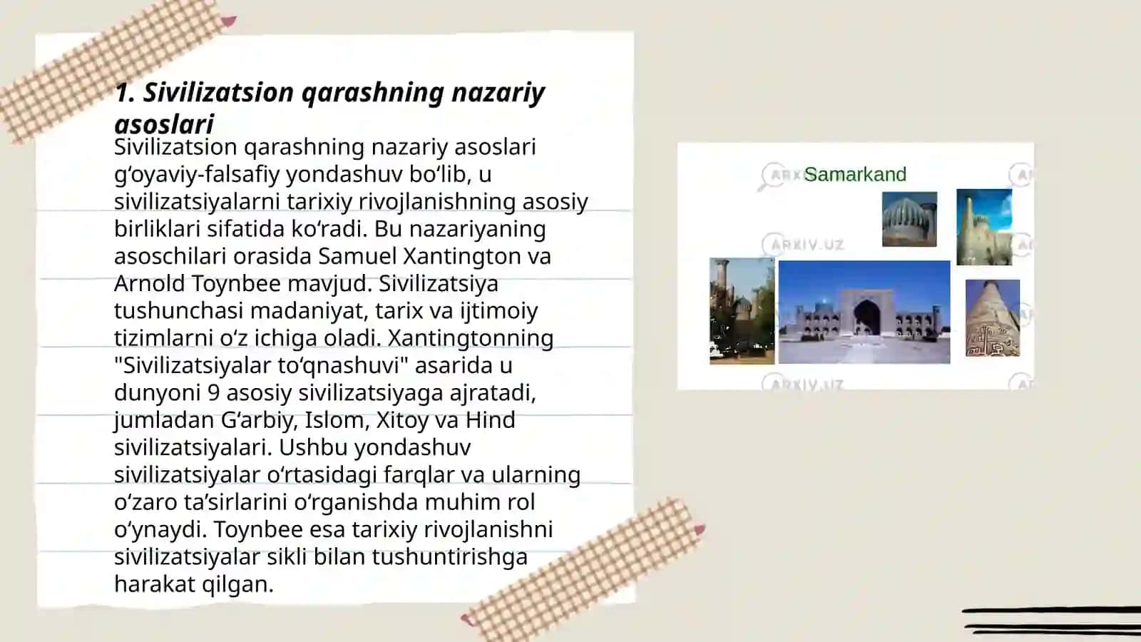 O'zbekiston tarixini o'rganishda sivilizatsion qarashlarning shakillanishi 3