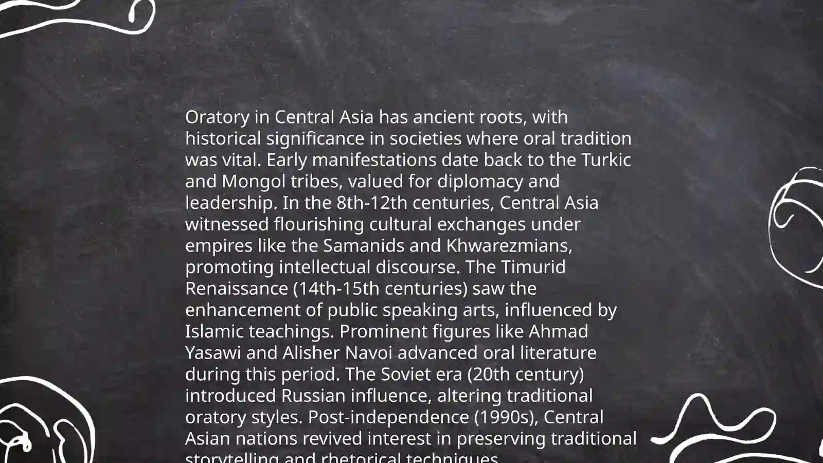 Oratory in Central Asia 3
