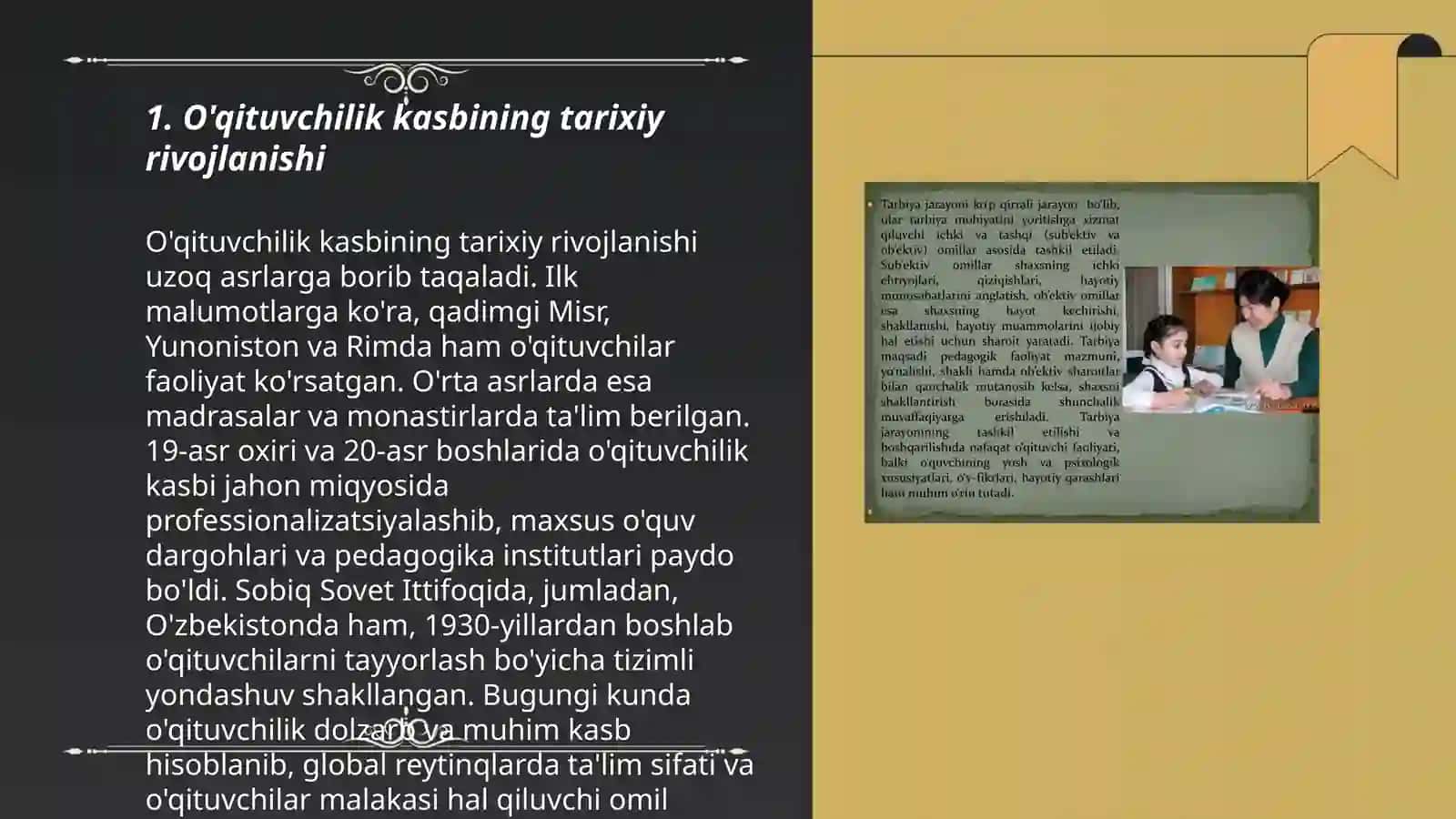 O'qituvchilik kasbi va zamonaviy jamiyatdagi o'rni 3