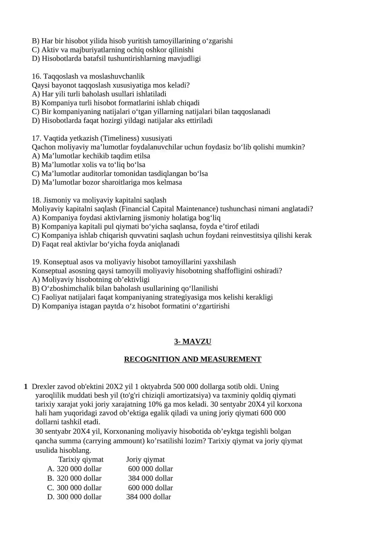 The need for a conceptual framework and the characteristics of useful information 3