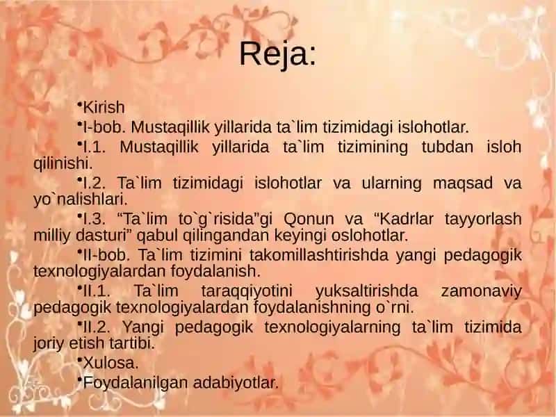 O'zbekistondagi oliy ta'lim tizimidagi o'zgarishlar islohotlar va uning istiqbollari 3