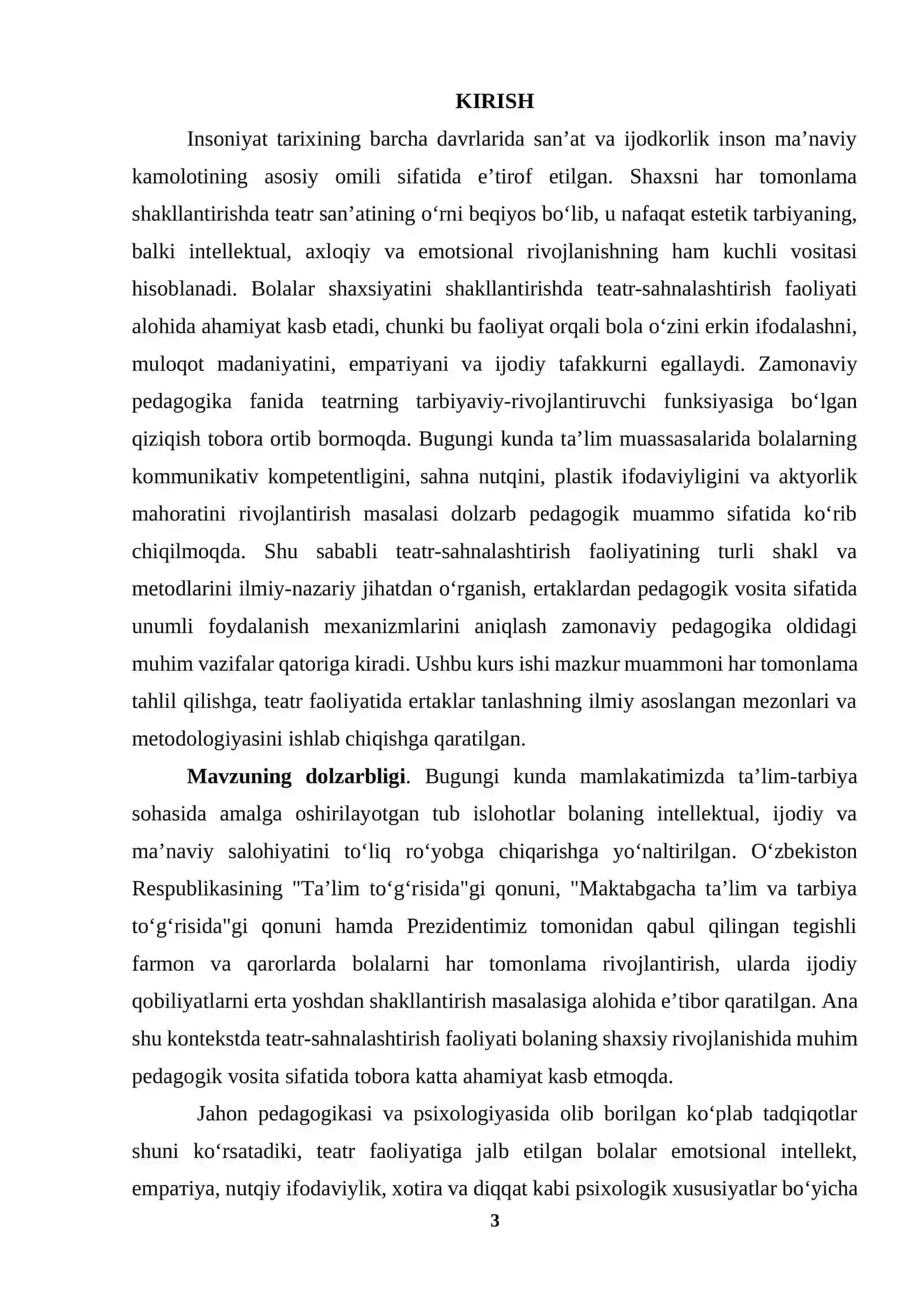 Teatr-sahnalashtirish faoliyatining shakllari. Teatr faoliyatida bolalarda aktyrolik mahoratini rivojlantirihsda ertaklar tanlash 3