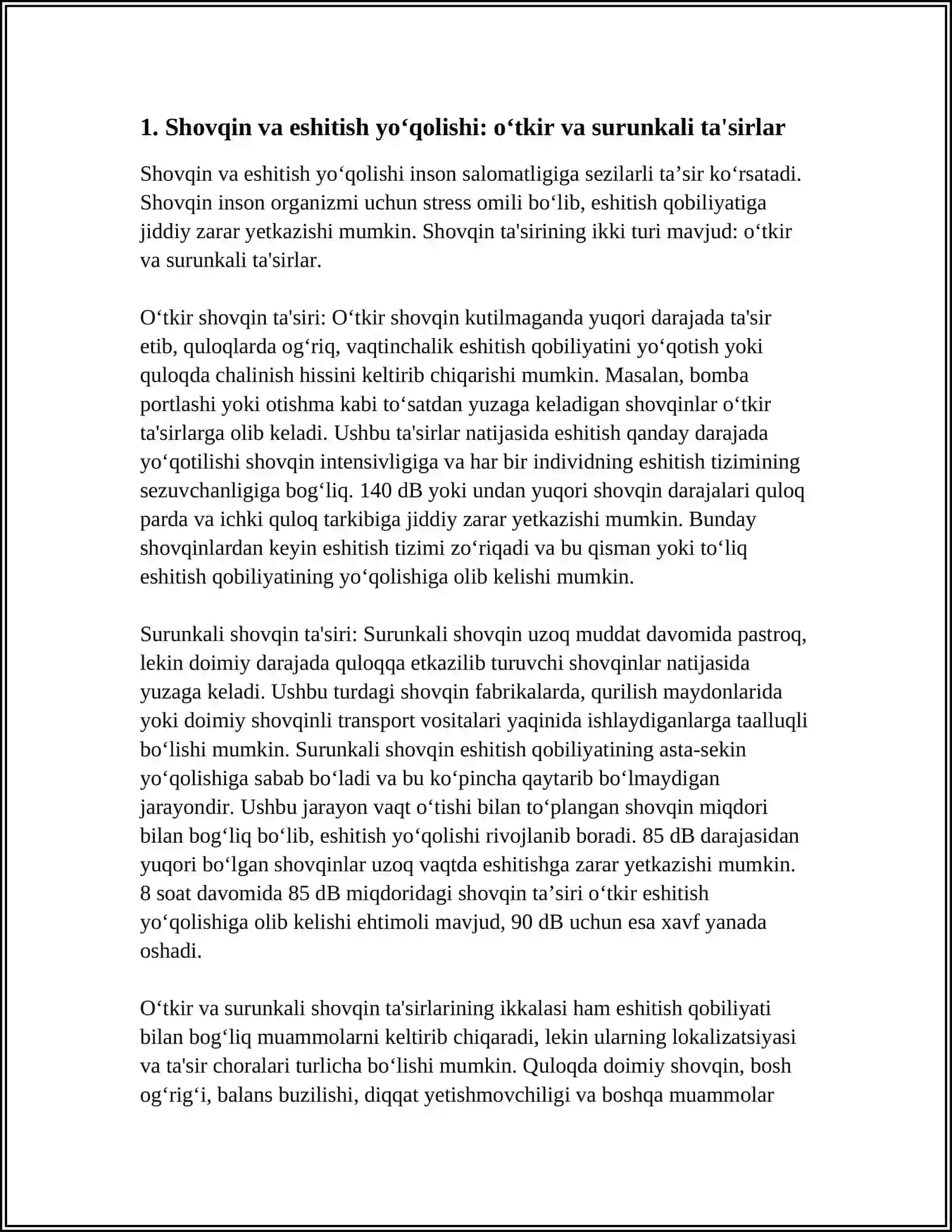 SHOVQINNING INSON SALOMATLIGIGA TA'SIRI 3