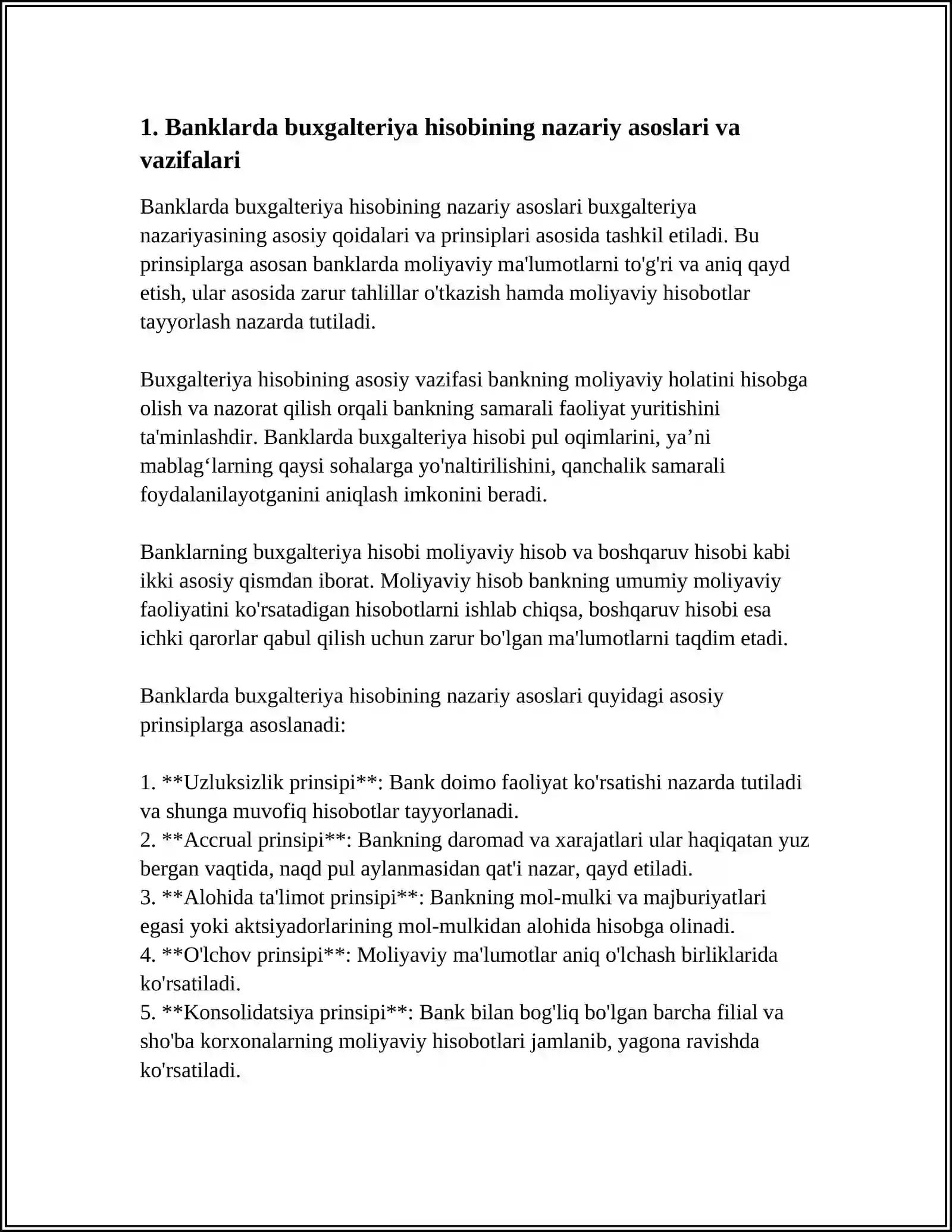 BANKLARDA BUXGALTIRIYAB HISOBINING NAZARIY ASOSLARI 3