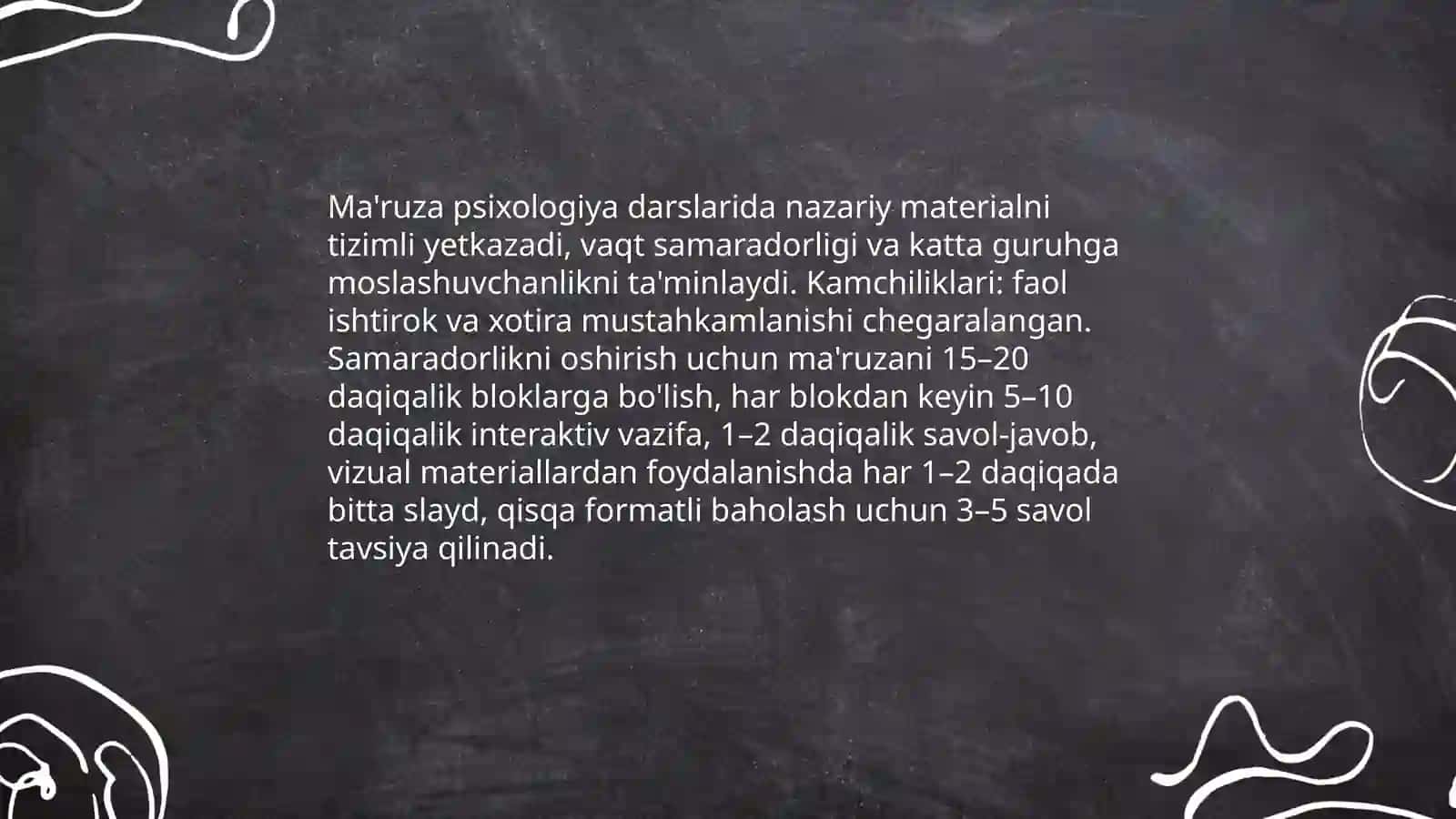 Psixologiya o'qitish metodlari 3