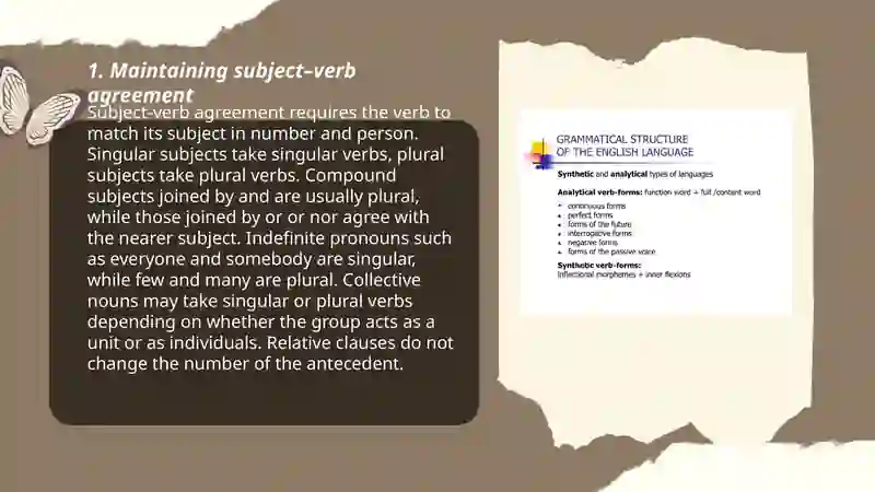 Maintaining grammatical structures 3