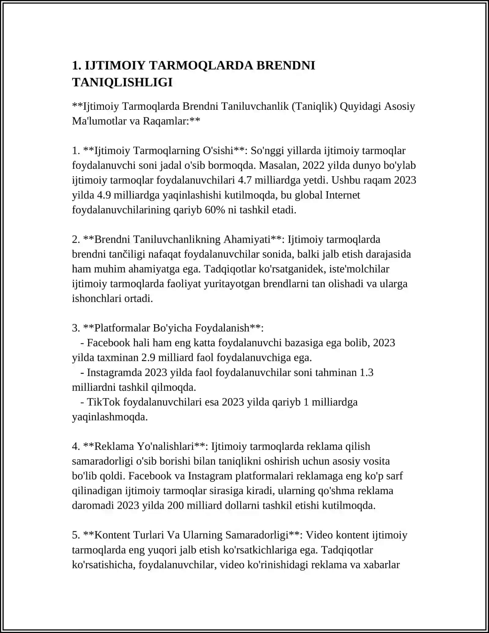 IJTIMOIY SAYTLARDA BIZNESNI RIVOJLANISHI VA IQTISODIY SAMARADORLIGI 3