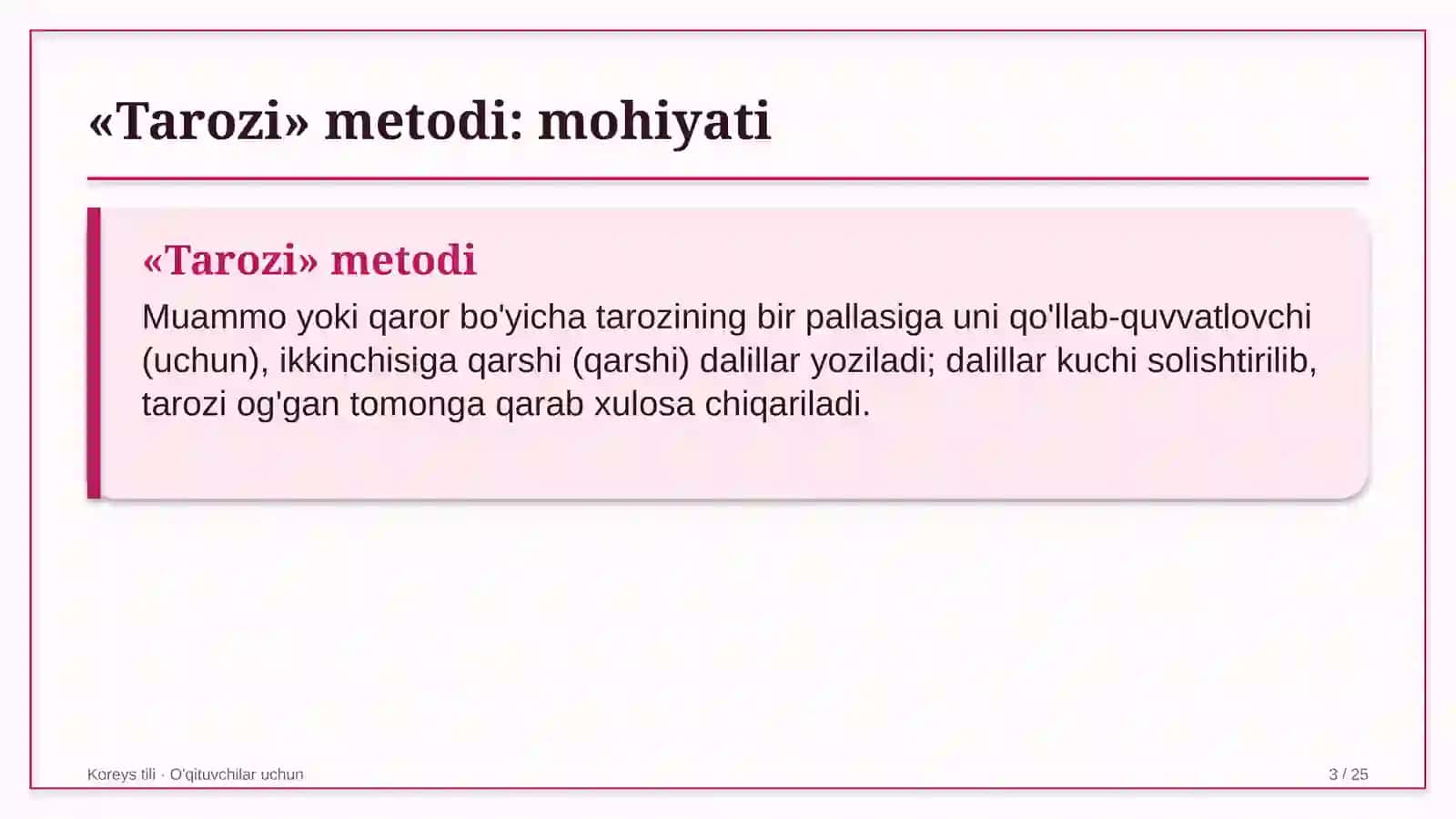 koreys tili darslarida tarozi metodidan foydalanish 6762 3