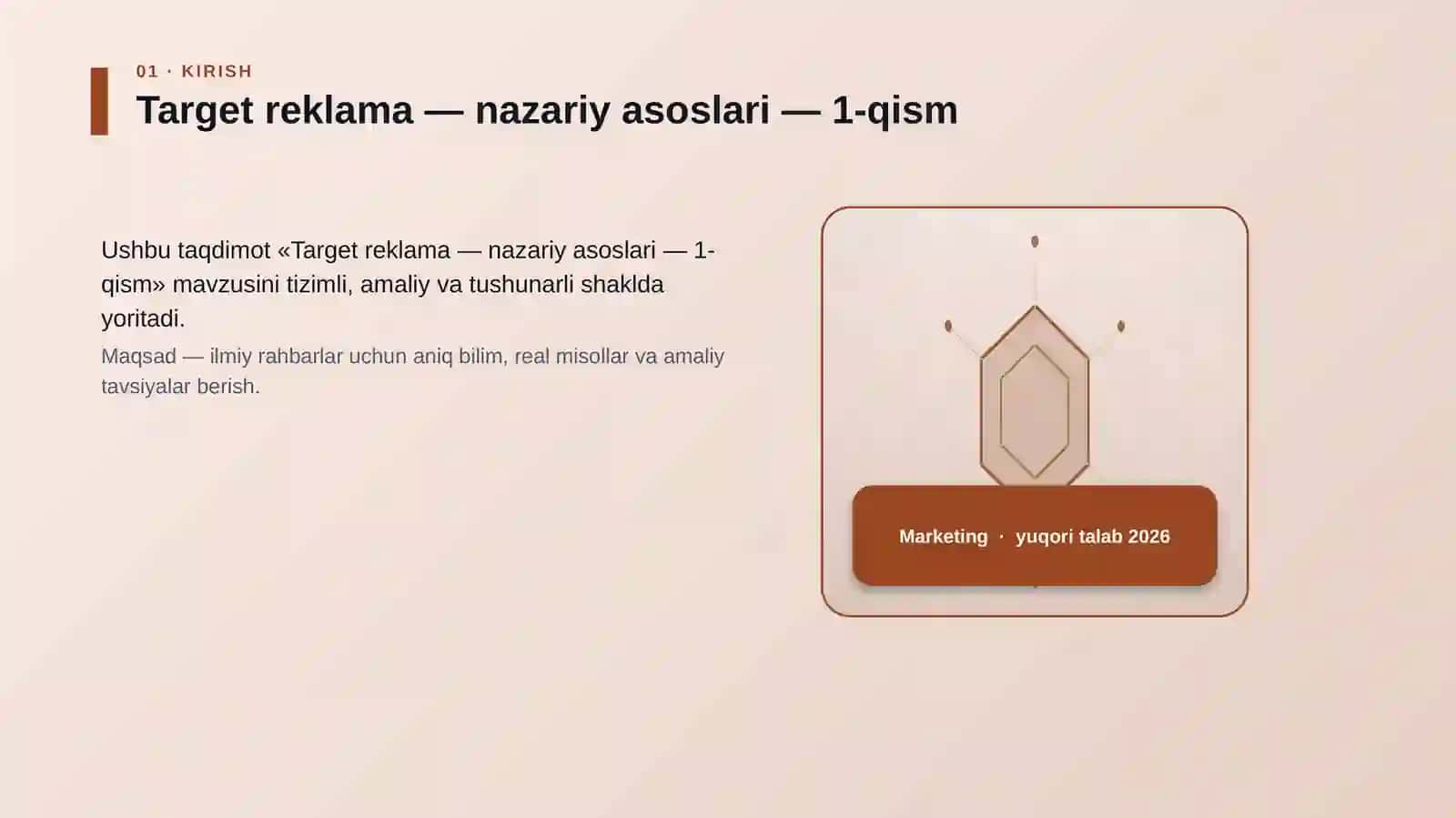 Target reklama — nazariy asoslari — 1-qism 3