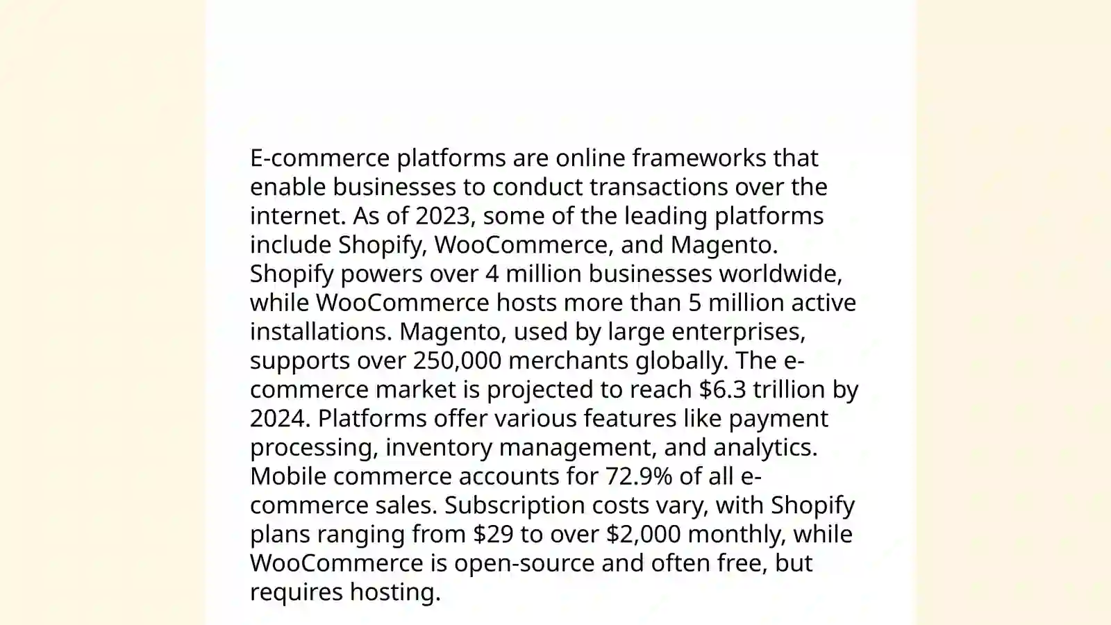 E-commerce Platforms 3