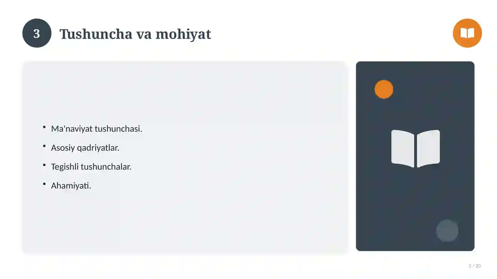 Dinshunoslik: nazariy asoslari, an'anaviy yondashuvda (Amaliyot hisoboti) 3