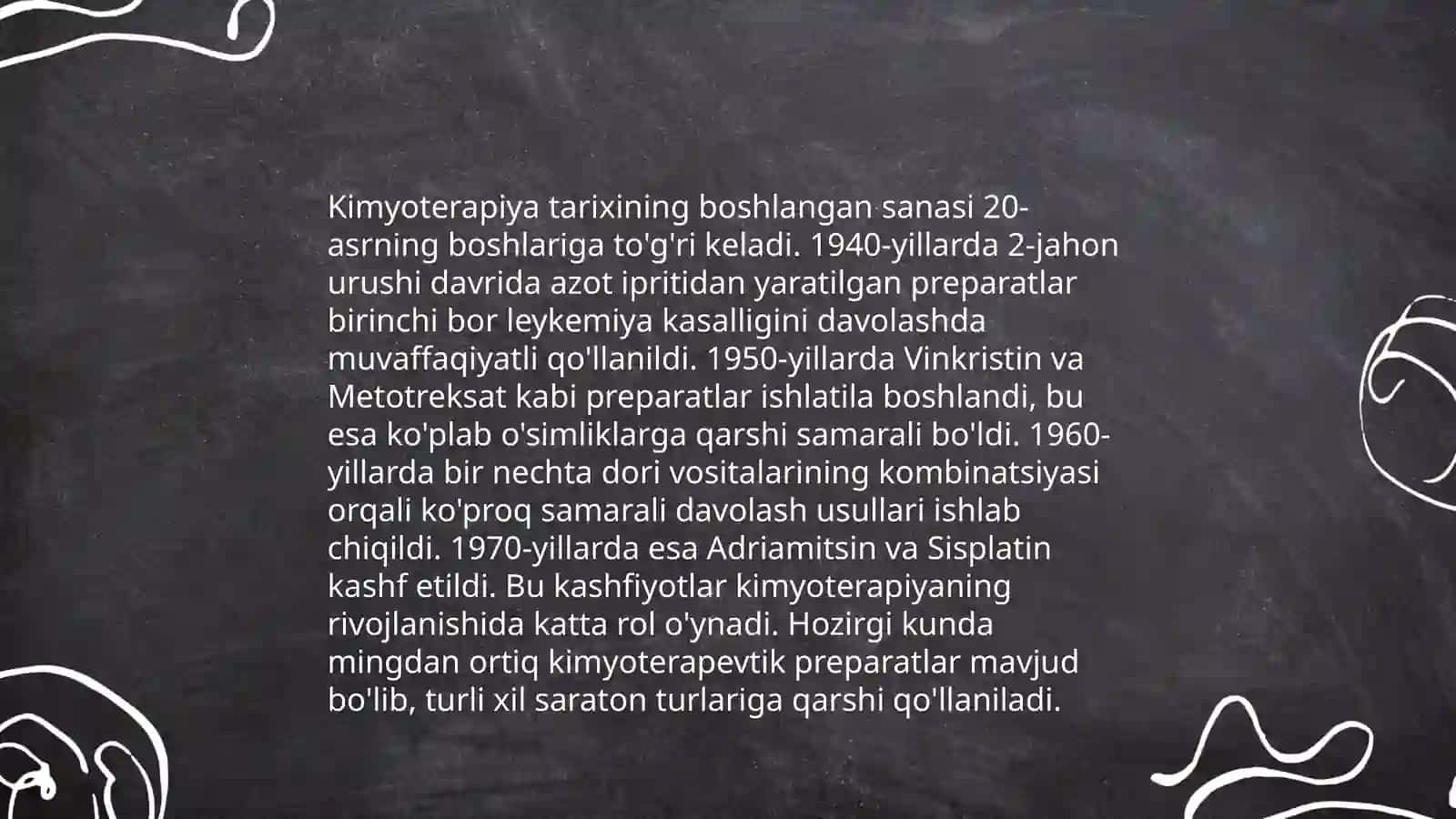 Kimyoterapiya va kimyoprofilaktika uchun preparatlarni qoʻllanilishi 3