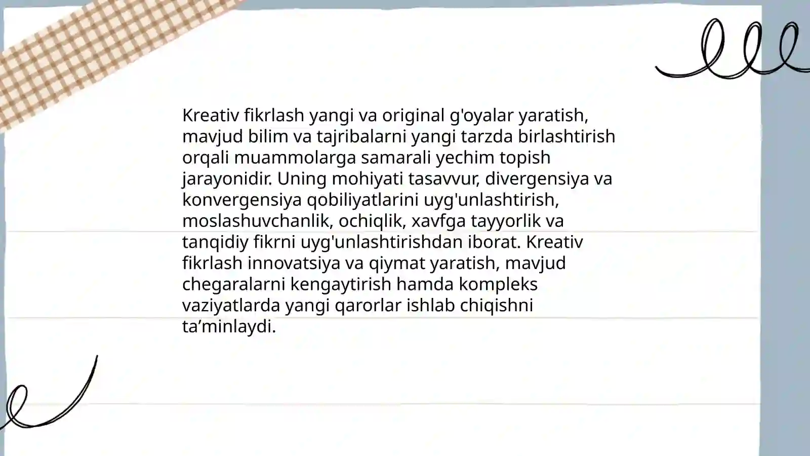 Kreativ fikrlash 3