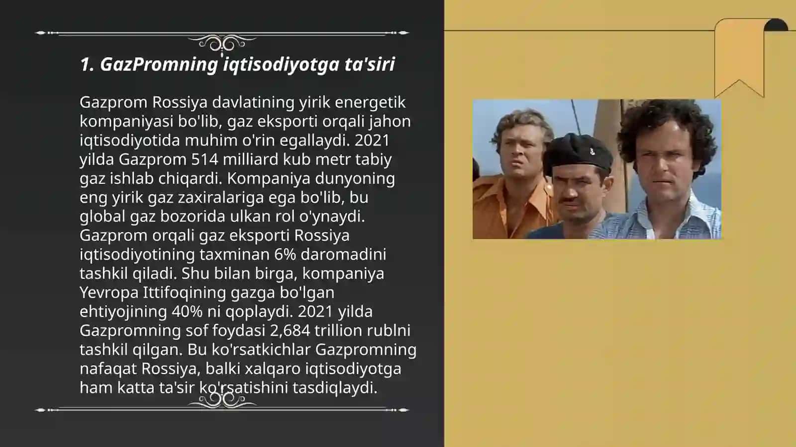 GazPromning iqtisodiyotga ta'siri 3