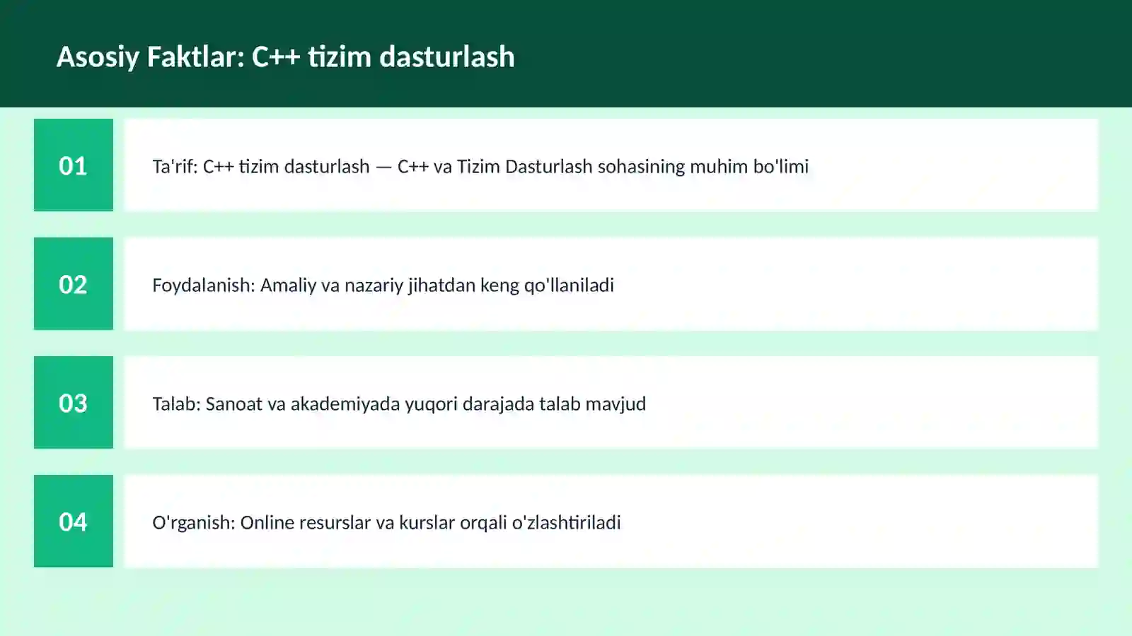 C++ VA TIZIM DASTURLASH 3