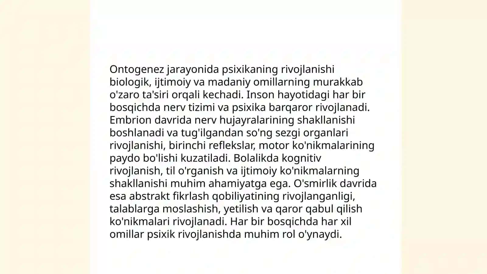 Ontogenezda inson psixikasining rivojlanishi 3