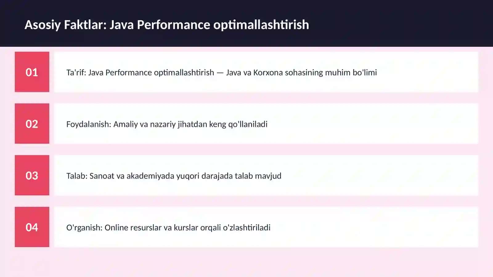 DASTURLASH | JAVA VA KORXONA 3