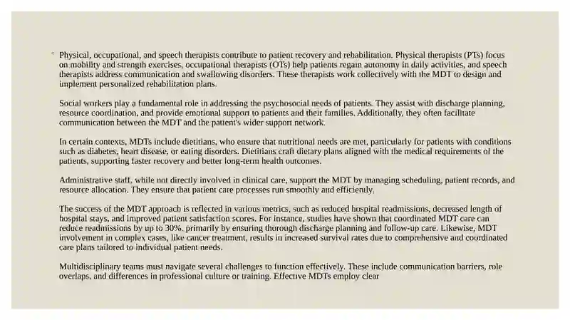 Roles in a Hospital Team 3