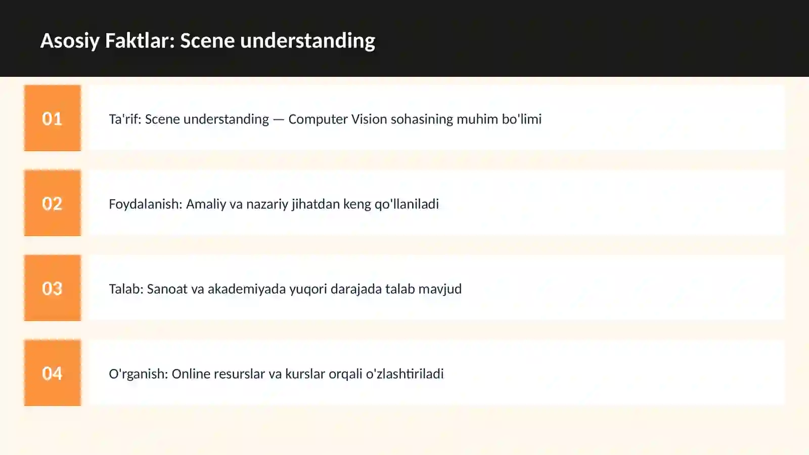 Scene understanding 3