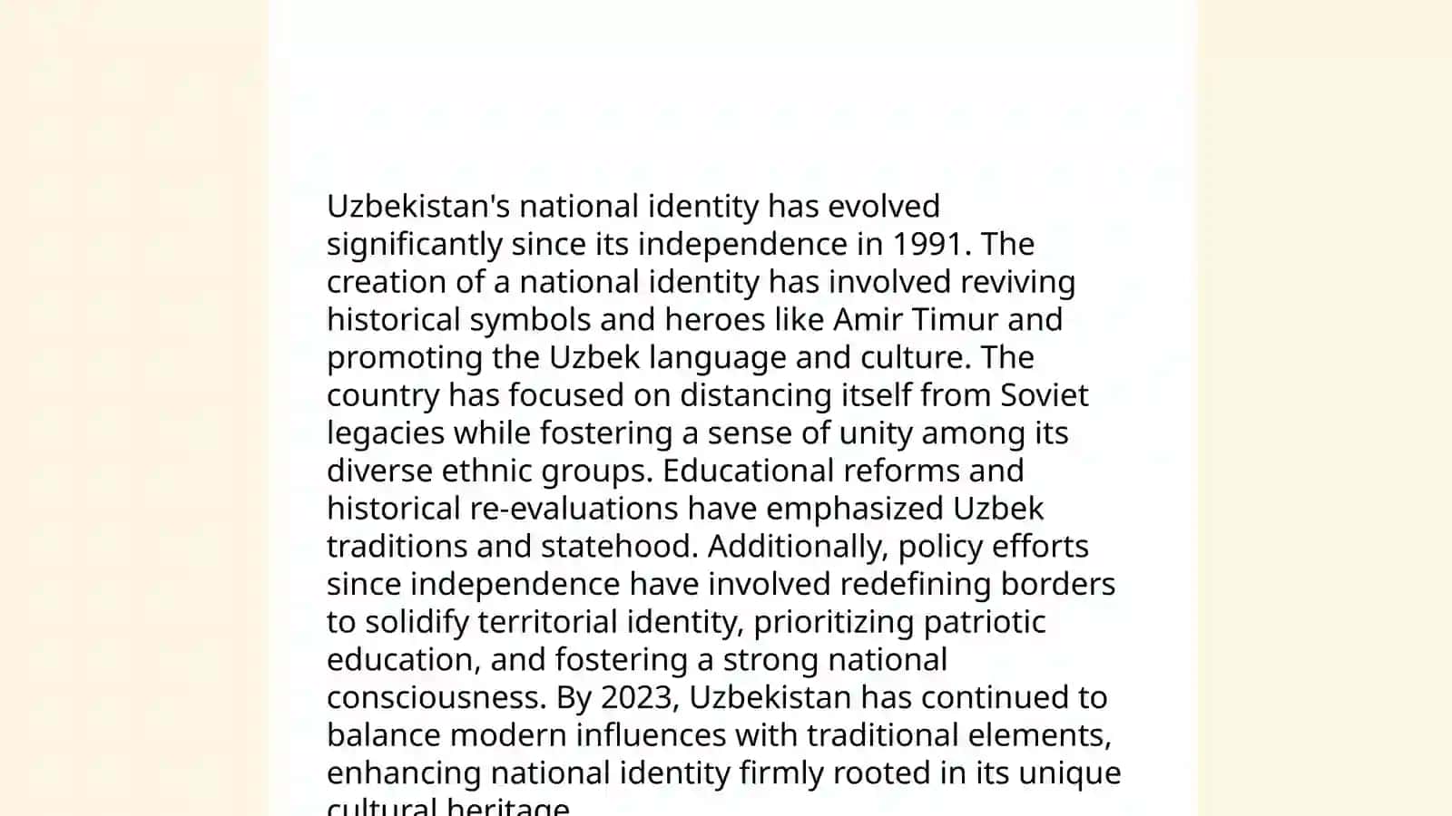 National identities of Uzbekistan and English speaking countries 3