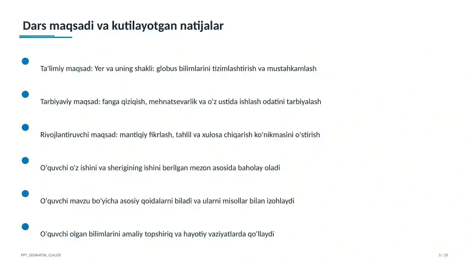 Yer va uning shakli: globus (3-sinf) 3