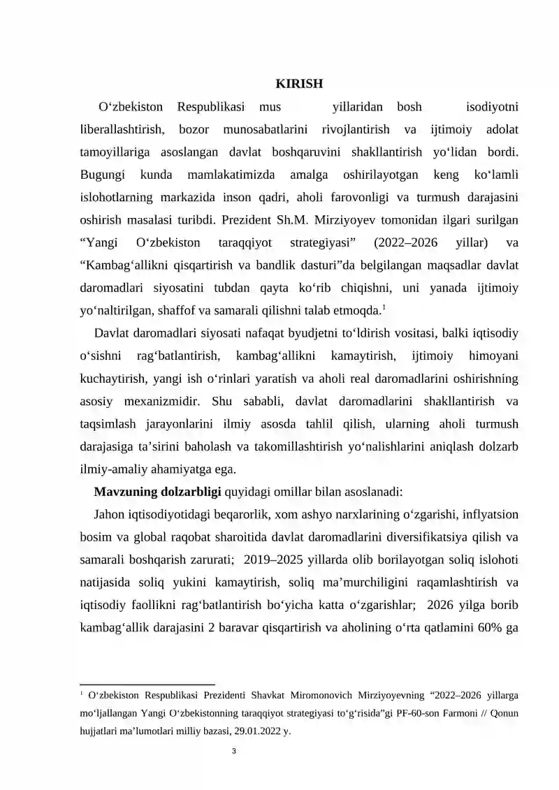 DAVLATNING DAROMADLAR SIYOSATI VA AHOLI TURMUSH DARAJASINI O'STIRISH YO'LLARI 3