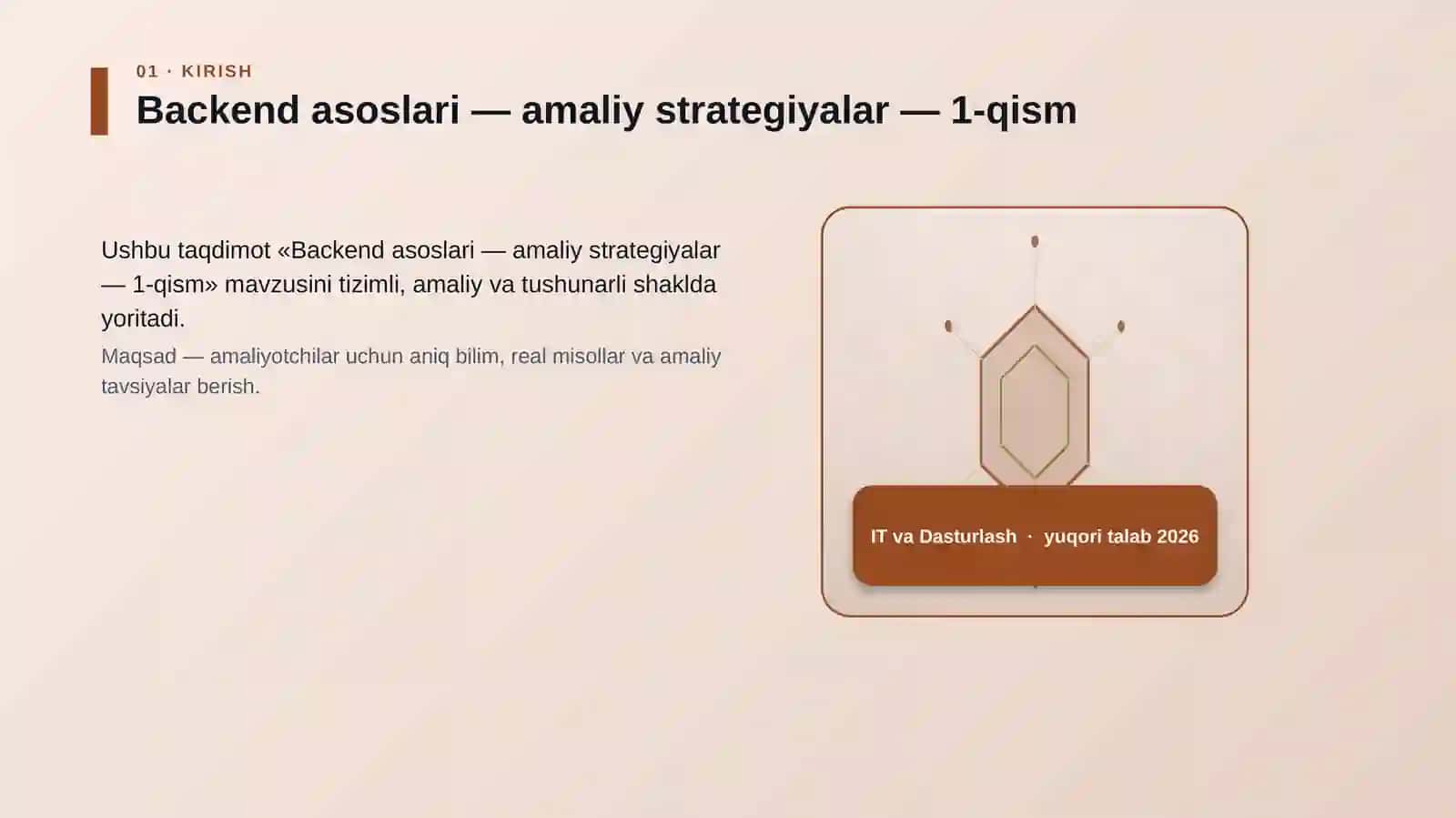 Backend asoslari — amaliy strategiyalar — 1-qism 3